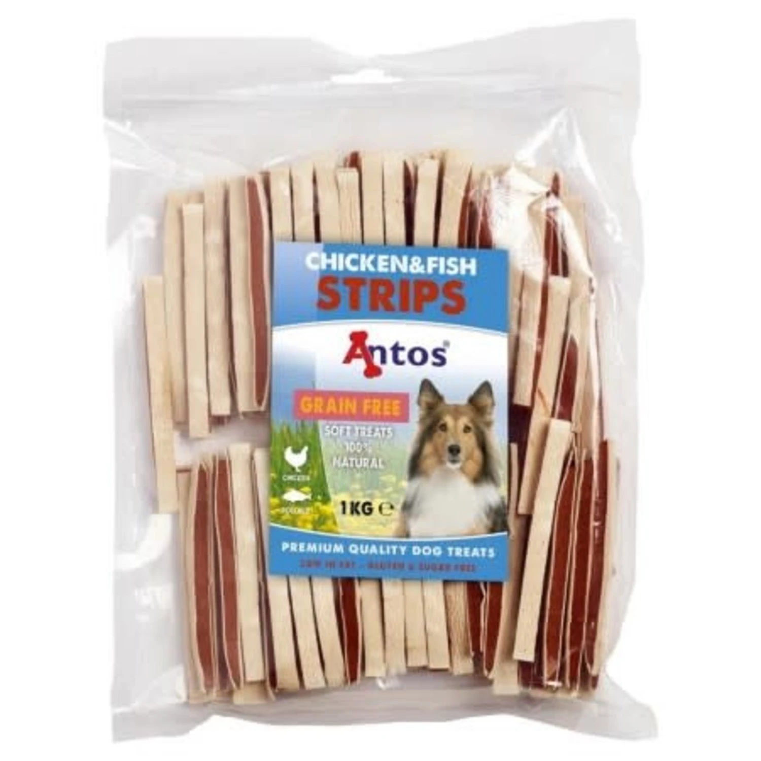 Antos Antos Chicken&Fish Strips - 1 kilo Antos Antos Chicken&Fish Strips - 1 Kilo -Hondenbenodigdheden Winkel antos antos chicken fish strips 1 kilo 1