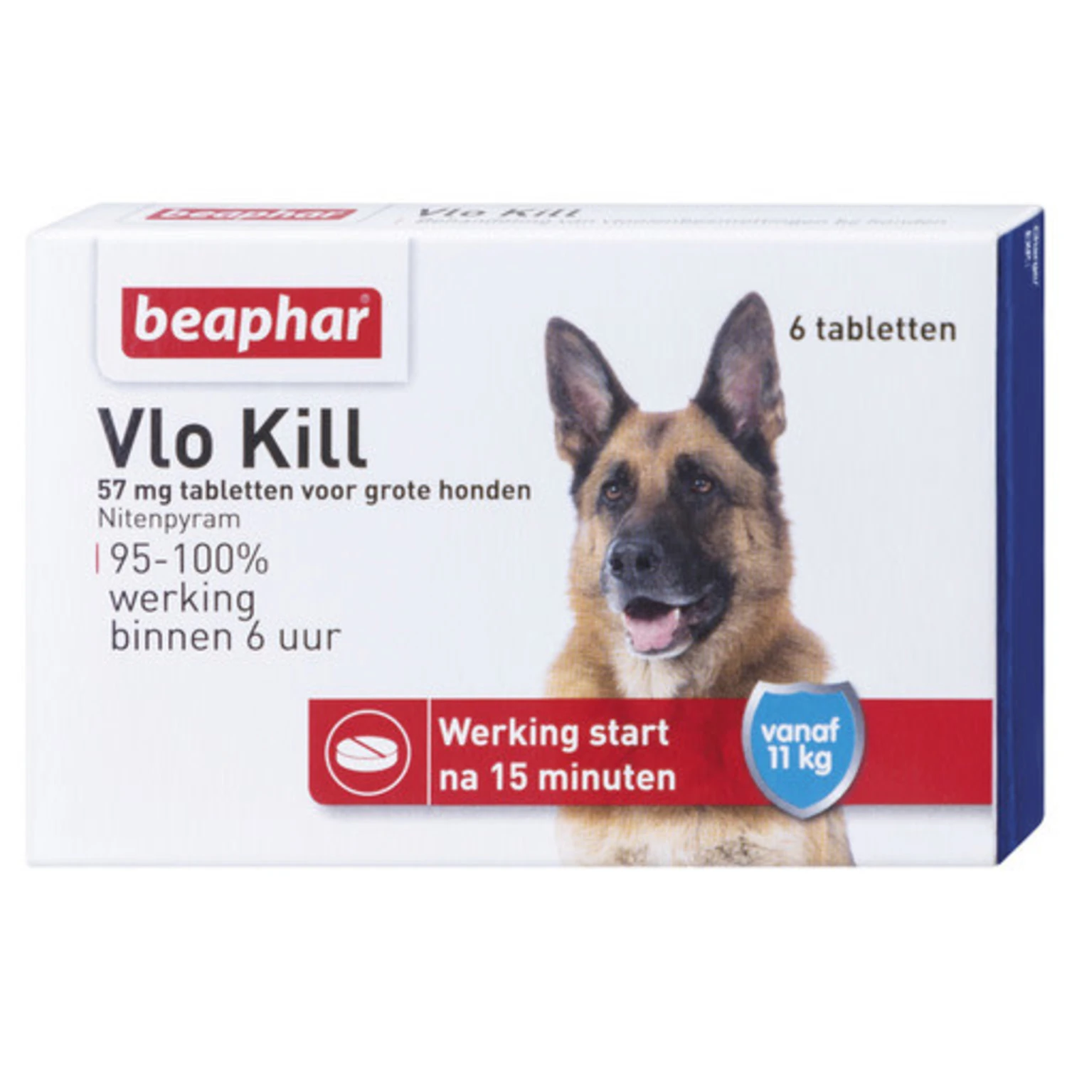 Beaphar Beaphar Vlo Kill hond - vanaf 11 kg - 6 tabletten Beaphar Beaphar Vlo Kill Hond - Vanaf 11 Kg - 6 Tabletten -Hondenbenodigdheden Winkel beaphar beaphar vlo kill hond vanaf 11 kg 6 tablet