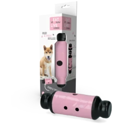 Eat Slow Live Longer Feed And Treat Roller - Roze - L - 23 X ø 8 Cm -Hondenbenodigdheden Winkel eat slow live longer feed and treat roller roze l 2