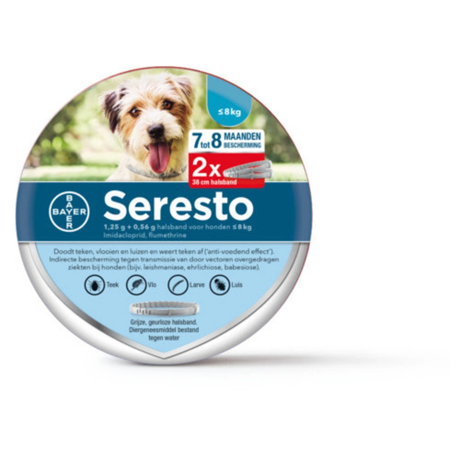 Elanco Seresto Teken- en Vlooienband Hond - Small - 38 cm - 2 stuks - Duo verpakking Elanco Seresto Teken- En Vlooienband Hond - Small - 38 Cm - 2 Stuks - Duo Verpakking -Hondenbenodigdheden Winkel elanco seresto teken en vlooienband hond small 38 1