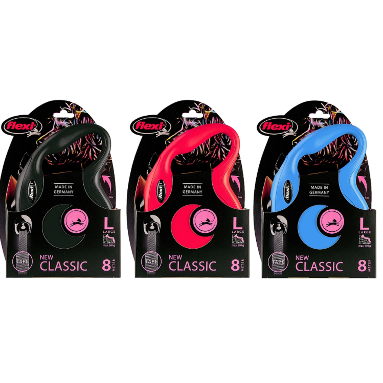 Flexi Flexi Hondenriem - Tape - L - Classic - 8 meter Flexi Flexi Hondenriem - Tape - L - Classic - 8 Meter -Hondenbenodigdheden Winkel flexi flexi hondenriem tape l classic 8 meter