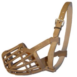 Gebr. De Boon Boon Plastic Muilkorf Met Leren Band - Beige