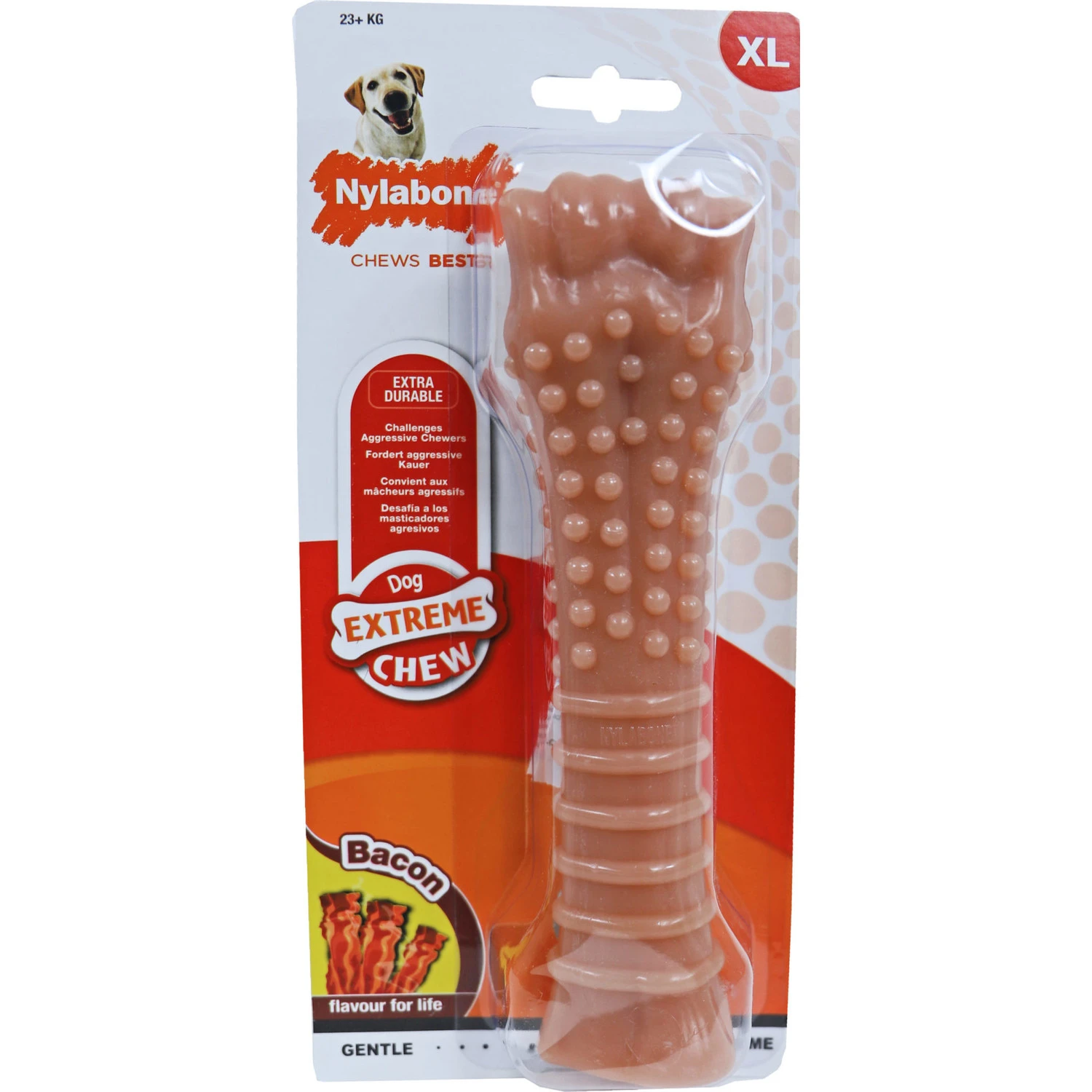 Nylabone Nylabone Regular Bacon Bot - XL - Souper Nylabone Nylabone Regular Bacon Bot - XL - Souper -Hondenbenodigdheden Winkel nylabone nylabone regular bacon bot xl souper
