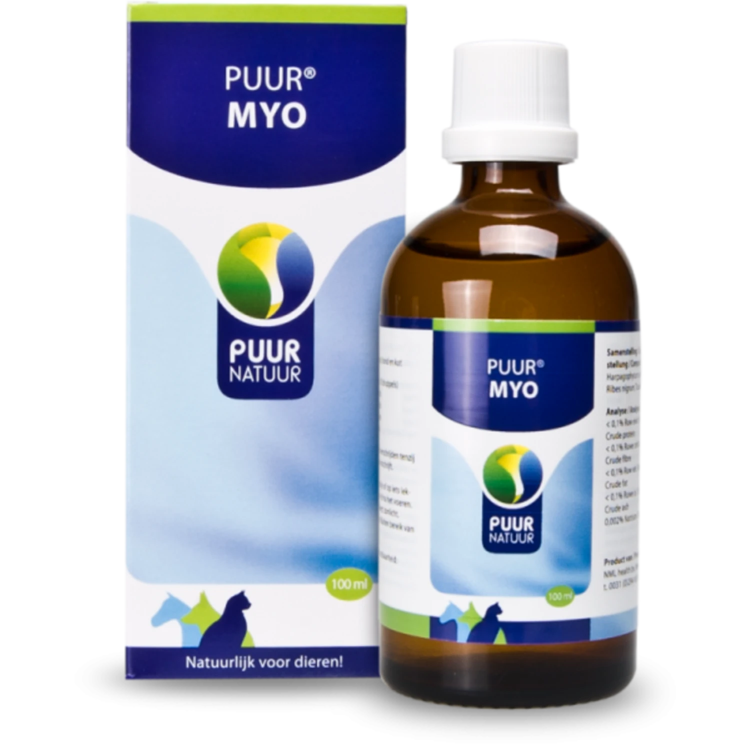 PUUR Puur Myo/Spier - 100 ml PUUR Puur Myo/Spier - 100 Ml -Hondenbenodigdheden Winkel puur puur myo spier 100 ml
