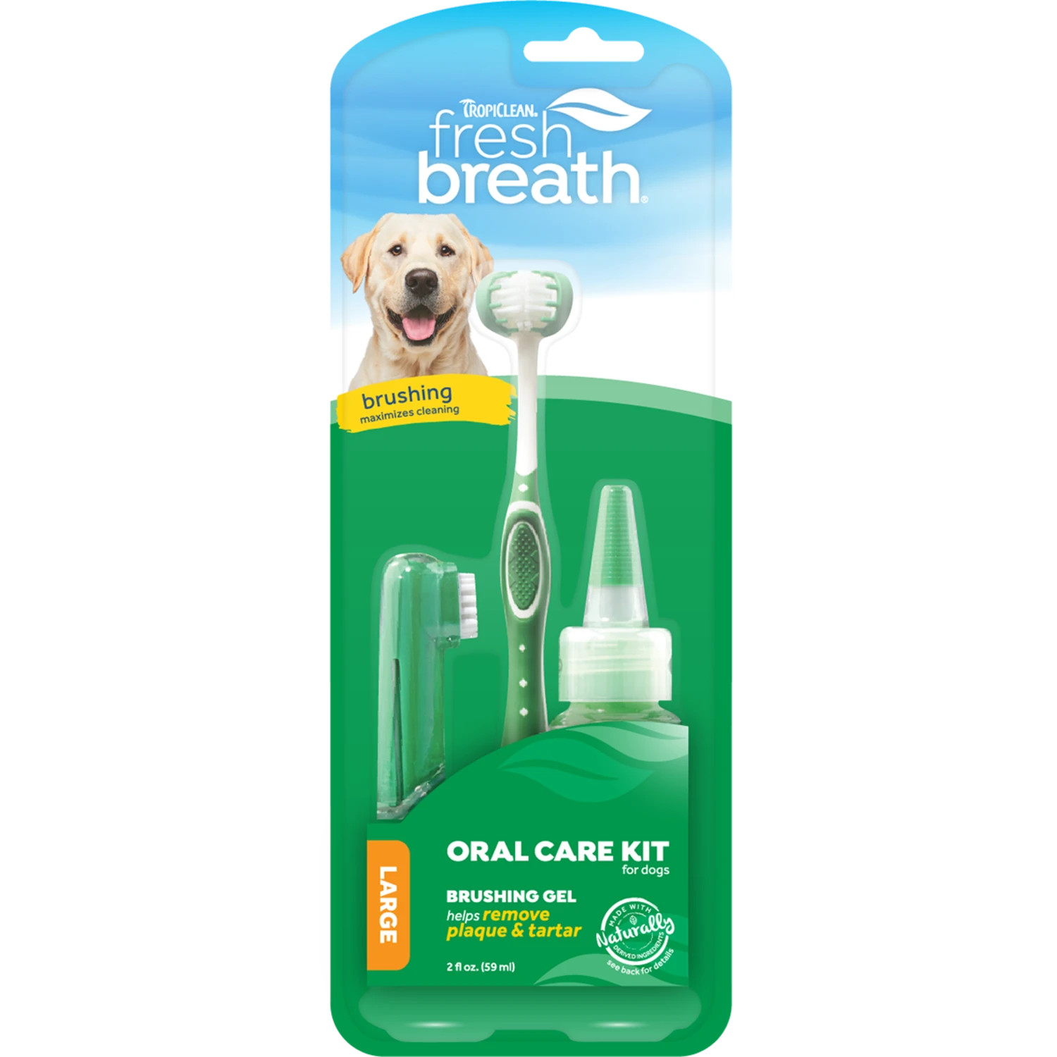 Tropiclean Tropiclean Fresh Breath Oral Care Kit - gebit verzorging set grote hond Tropiclean Tropiclean Fresh Breath Oral Care Kit - Gebit Verzorging Set Grote Hond -Hondenbenodigdheden Winkel tropiclean tropiclean fresh breath oral care kit g 1
