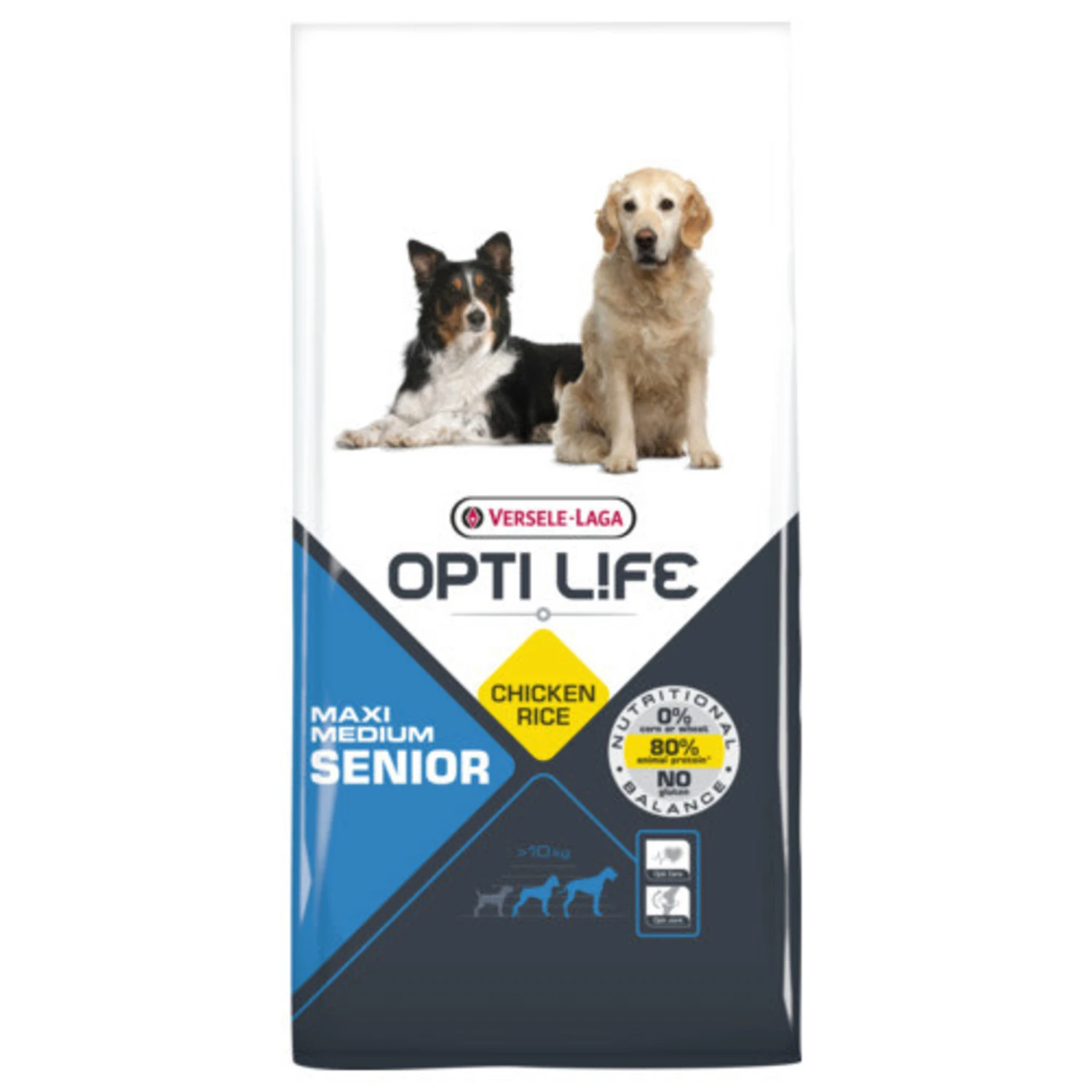 Versele-Laga Opti Life Hondenvoer - Senior Medium-Maxi - Chicken 12.5 kilo Versele-Laga Opti Life Hondenvoer - Senior Medium-Maxi - Chicken 12.5 Kilo -Hondenbenodigdheden Winkel versele laga opti life hondenvoer senior medium ma