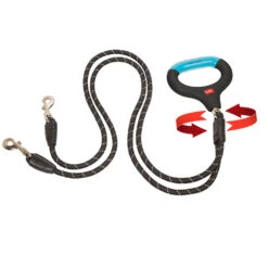 Wigzi Wigzi Dual Doggie Gel Leash - Small - Black